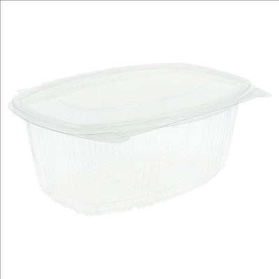 RÉCIPIENTS + COUVERCLE 1 L 17,7x12,5x8,5 CM TRANSPARENT RPET (400 UNITÉS)