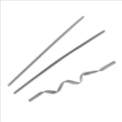 FERMETURES SACHETS 9,5 CM ARGENTE METAL (100 UNITÉS)