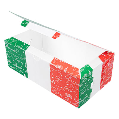 BOÎTES PIZZA CALZONE 330 G/M2 30x16x10 CM BLANC CARTON (100 UNITÉS)