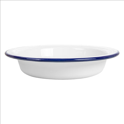 ASSIETTES CREUSES 'ENAMELWARE' 330 ML Ø 18x3,5 CM BLANC ACIER ÉMAILLÉ (6 UNITÉS)