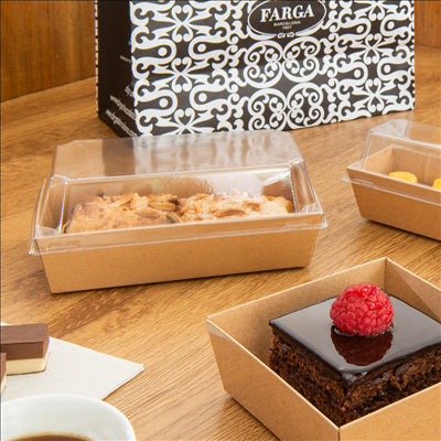 BARQUETTES 250 + 12,5 PE G/M2 13,5x7,5x3,5 CM NATUREL KRAFT (1000 UNITÉS)