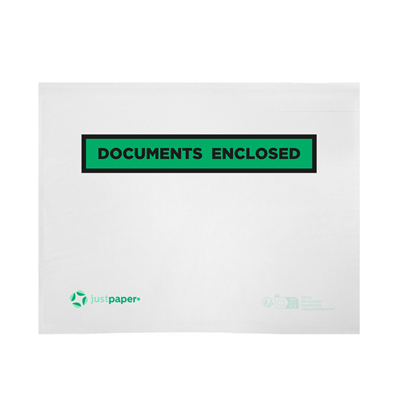 ENVELOPPES AUTOCOLLANTES POUR E-COMMERCE PORTE-DOCUMENTS OUVERTURE PAR LE HAUT 16,8x13 CM int. BLANC CELLULOSE (1000 UNITÉS)