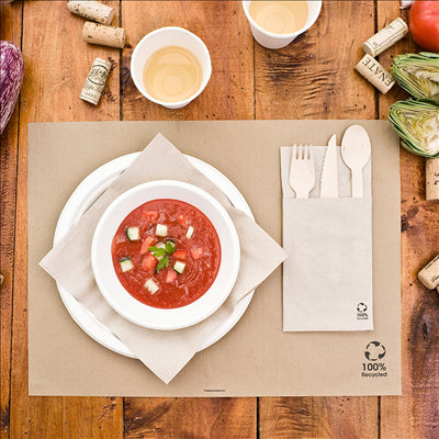SETS DE TABLE XL - RECYCLÉS 48 G/M2 35x50 CM NATUREL PAPIER (2000 UNITÉS)