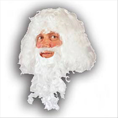 PERRUQUE "PÈRE NOËL" BLANC (1 UNITÉ)