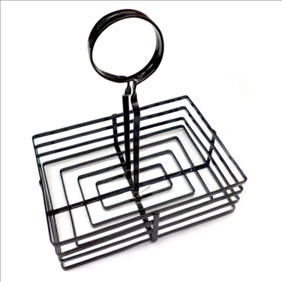 BASKET CONDIMENTS 20,5x15x20 CM NOIR FER (1 UNITÉ)