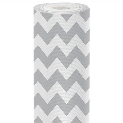 PAPIER CADEAU 50 M LISERÉ 60 G/M2 70 CM ARGENTE CELLULOSE (1 UNITÉ)