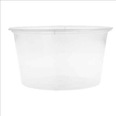 RÉCIPIENTS INJECTÉS MICRO-ONDABLES 475 ML Ø 11,5x6,5 CM TRANSPARENT PP (500 UNITÉS)