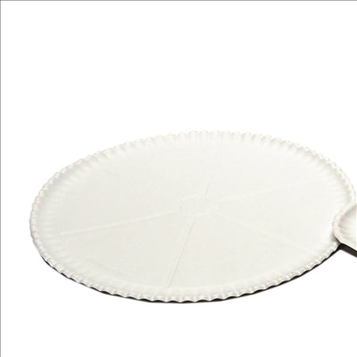 ASSIETTES 300 G/M2 Ø 33 CM BLANC CARTON (200 UNITÉS)