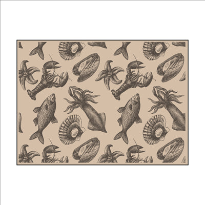 SETS DE TABLE OFFSET "MER" 70 G/M2 31x43 CM QUADRICHROMIE KRAFT (2000 UNITÉS)