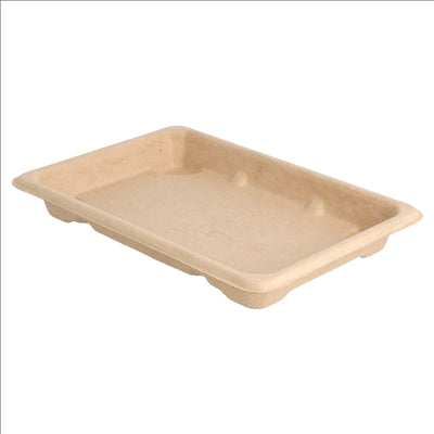BOÎTES SUSHI 'BIONIC' 16,5x11,5x1,5 CM NATUREL BAGASSE (1000 UNITÉS)