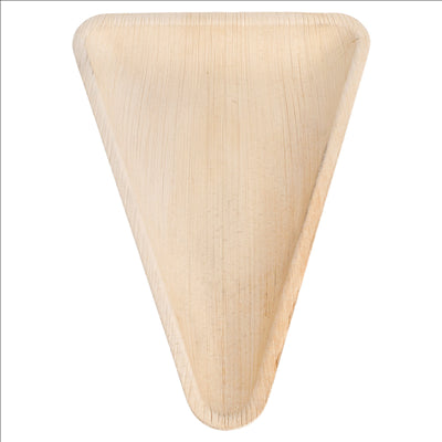 ASSIETTES TRIANGULAIRES 'ARECA' 23x15,5x2,2 CM NATUREL ARECA (200 UNITÉS)