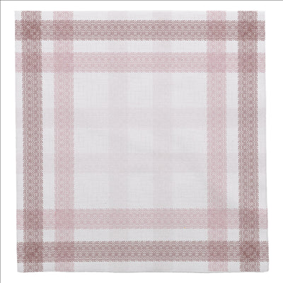 SERVIETTES 'LIKE LINEN - MADRAS II' 70 G/M2 40x40 CM BORDEAUX SPUNLACE (600 UNITÉS)