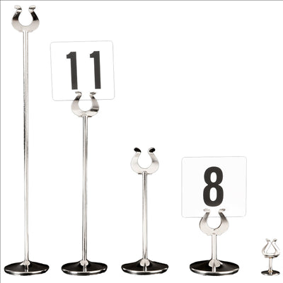 PINCE POUR NUMÉROS DE TABLE Ø7,2x19,5 (h) CM ARGENTE INOX (1 UNITÉ)