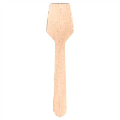 PETITES CUILLÈRES POUR GLACES 9,5 CM NATUREL BOIS (100 UNITÉS)