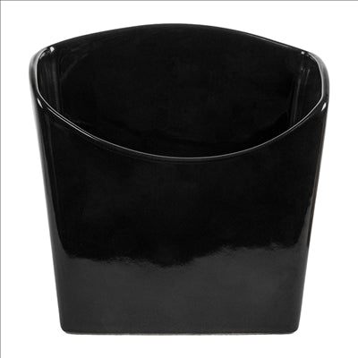 BOÎTES À FRITES S 12,4x6,5x12,7 CM NOIR PORCELAINE (6 UNITÉS)