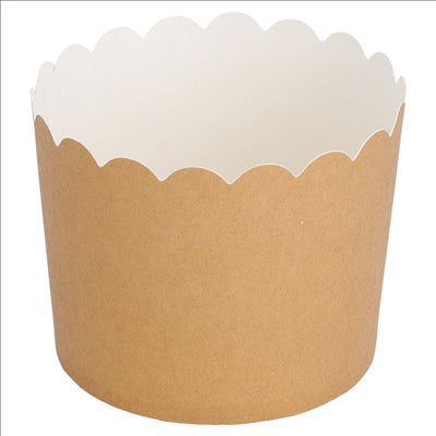 MUFFIN CUPS 160 + 15 PE G/M2 Ø 6x5,5 CM MARRON CARTON (100 UNITÉS)