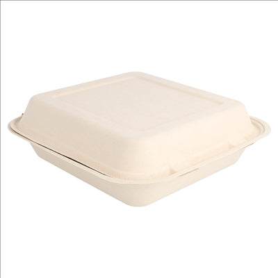 COQUILLES "M" 'BIONIC' 20x20x7,5 CM NATUREL BAGASSE (250 UNITÉS)