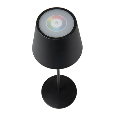 LAMPE LED SANS FIL + VARIATEUR 4000 mAH Ø 12x38 CM NOIR METAL (1 UNITÉ)