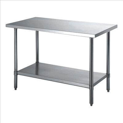 TABLE TRAVAIL 2 NIVEAUX 'ARROW' 90x60 CM ARGENTE INOX (1 UNITÉ)