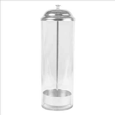 DISTRIBUTEUR DE PAILLES 9x27 CM TRANSPARENT SAN (1 UNITÉ)