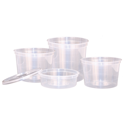 COUVERCLES POUR POTS 184.04/05/06/07/12 Ø 12 CM TRANSPARENT PP (500 UNITÉS)