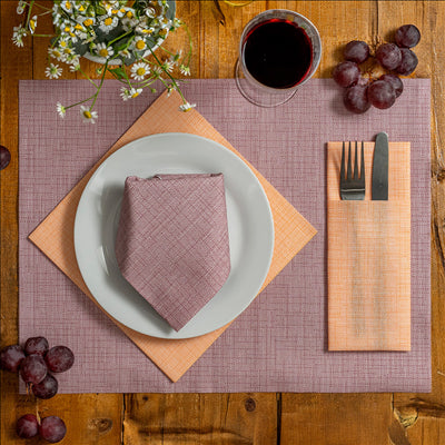 SERVIETTES 'DRY COTTON' 55 G/M2 40x40 CM BORDEAUX AIRLAID (700 UNITÉS)