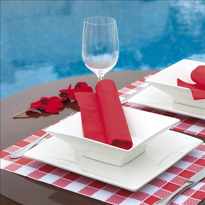SETS DE TABLE 'VICHY' 48 G/M2 31x43 CM BLANC CELLULOSE (2000 UNITÉS)