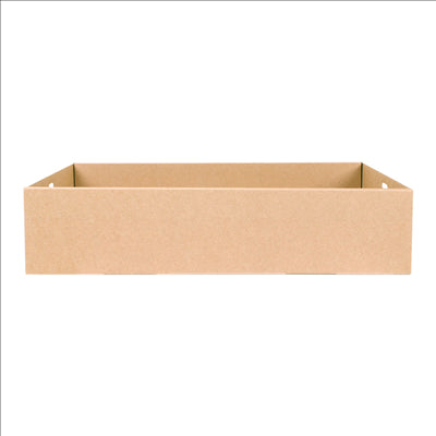 BOÎTES "TRAITEUR" M 375 G/M2 35,9x25,2x8 CM NATUREL KRAFT (100 UNITÉS)