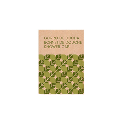 BONNETS DOUCHE EN SACHETS KRAFT 'NATURAL' 6X10,5 CM BLANC PE (250 UNITÉS)