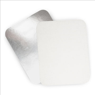 COUVERCLES POUR RÉFÉRENCE 135.95/96 22x17,2 CM BLANC CARTON + ALUMINIUM (100 UNITÉS)