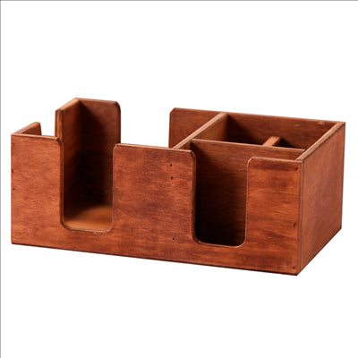 BOÎTES PRÉSENTATION AVEC COMPARTIMENTS 27x17x10 CM NATUREL BOIS (1 UNITÉ)