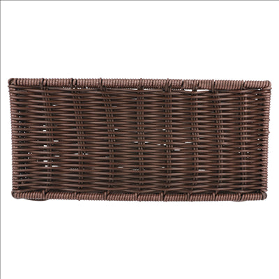 CORBEILLE SIMILAIRE-OSIER 25x16x11,5 CM MARRON PP (1 UNITÉ)