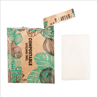 RINCE-DOIGTS RAFRAÎCHISSANTS "CITRON" KRAFT 6x8 CM BLANC CELLULOSE (2000 UNITÉS)