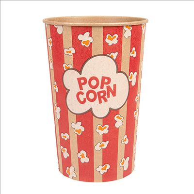RÉCIPIENTS POUR POP-CORN 1920 ML 260 +20 PE G/M2 Ø 13,3/10x19,5 CM KRAFT (500 UNITÉS)
