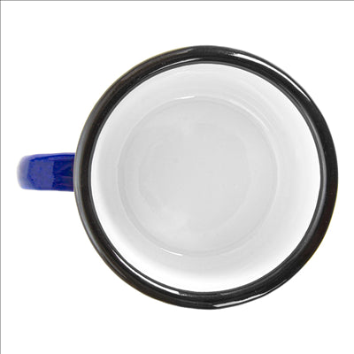 TASSES 'ENAMELWARE' 350 ML Ø 8x8 CM BLEU ACIER ÉMAILLÉ (6 UNITÉS)