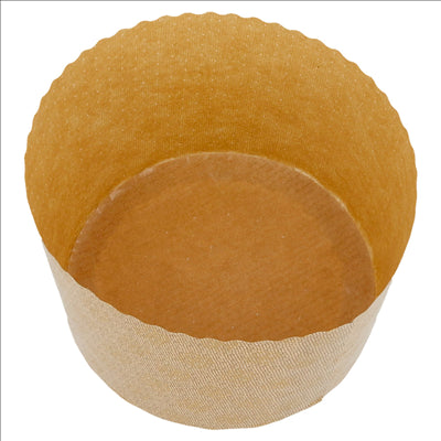 MOULES CUISSON PANETTONE  145 G/M2 Ø 13,4x9,5 CM MARRON CELLULOSE (660 UNITÉS)