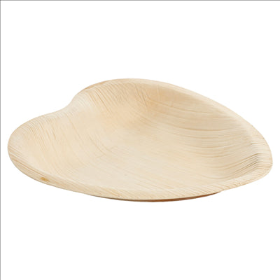 ASSIETTES "COEUR" 'ARECA' 16,5x16,5x2,5 CM NATUREL ARECA (200 UNITÉS)