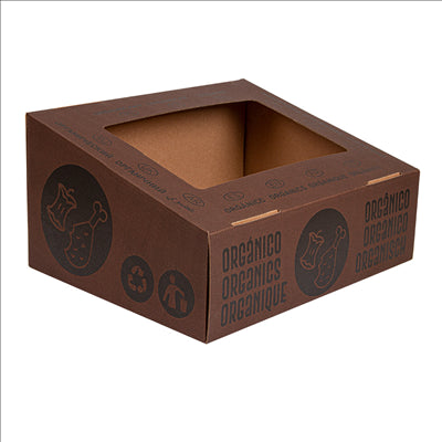 COUVERCLE ORGANIQUE 38,4x31,1x12 CM MARRON CARTON (10 UNITÉS)