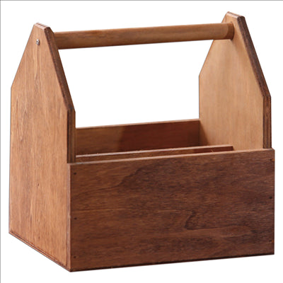 BOÎTES PRÉSENTATION AVEC ANSE 19x16x20 CM NATUREL BOIS (1 UNITÉ)