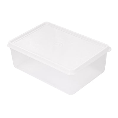 RÉCIPIENT ALIMENTS + COUVERCLE INCORPORÉ 1000 ML 18x12,8x6,5 CM BLANC PP (1 UNITÉ)