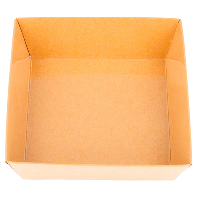 BARQUETTES 250 + 12,5 PE G/M2 10,5x10,5x3,5 CM NATUREL KRAFT (1000 UNITÉS)
