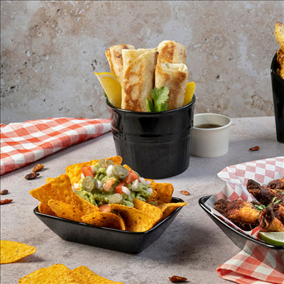 GOBELETS POUR FRITURES Ø10,3x9 CM NOIR PORCELAINE (6 UNITÉS)