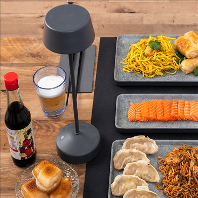 LAMPE LED SANS FIL + VARIATEUR 4000 mAH Ø 11x32 CM GRIS METAL (1 UNITÉ)