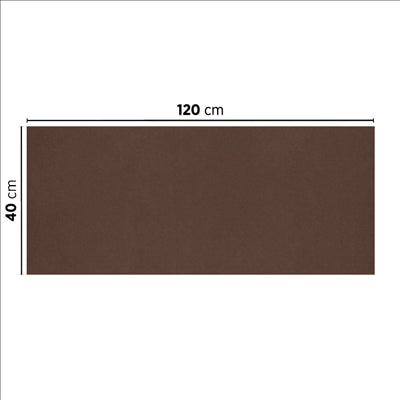 "TÊTE-À-TÊTE" PLIAGE 1/2 55 G/M2 40x120 CM CHOCOLAT AIRLAID (400 UNITÉS)
