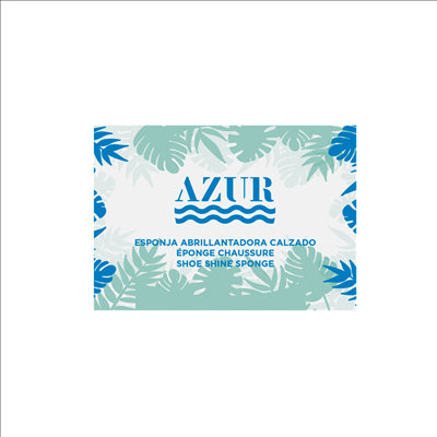 ÉPONGES CHAUSSURES EN SACHET BLANC 'AZUR' 5,5x3,5x2,2 CM NOIR (250 UNITÉS)