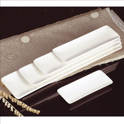 ASSIETTES OBLONGS 20,5x9,5 CM BLANC PORCELAINE (6 UNITÉS)