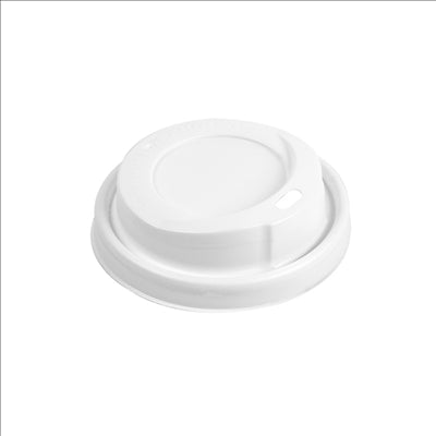 COUVERCLES HAUTS POUR GOBELETS 240 ML BLANC PS (1000 UNITÉS)