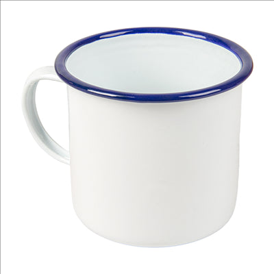 TASSES 'ENAMELWARE' 700 ML Ø 10x10 CM BLANC ACIER ÉMAILLÉ (6 UNITÉS)