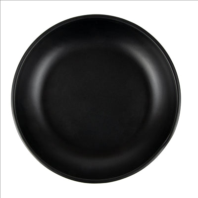 ASSIETTES CREUSES 'ASAMI WARE' Ø 20,5x4 CM NOIR MÉLAMINE (6 UNITÉS)