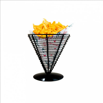 BASKET Ø 18x17,5 CM NOIR ACIER (6 UNITÉS)